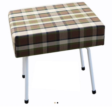 VW Bus T2 T2 T2b Innenaustattung Westy Westfalia T2 Beistell Hocker für Westfalia Ausstattung braun kariert T2 Polster Buddy Stool seat